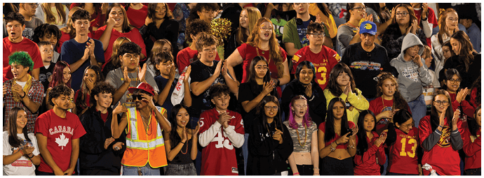 A group of football players on a field. Description generated by AI