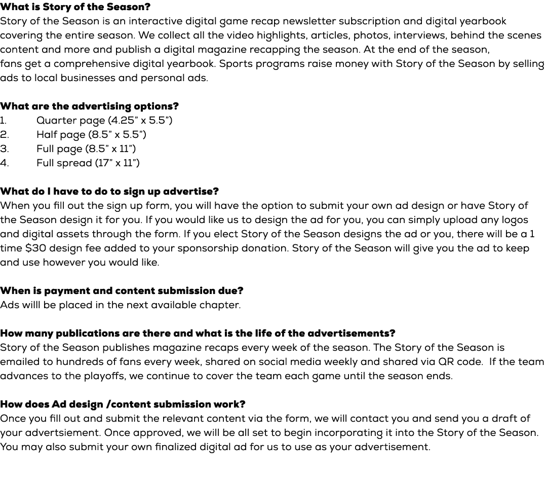 What is Story of the Season? Story of the Season is an interactive digital game recap newsletter subscription and dig...