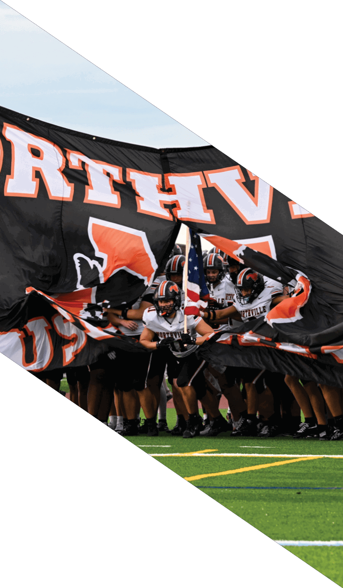 A group of people wearing black jerseys are huddled together on a field. AI generated content