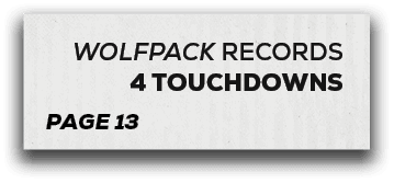 page 13,wolfpack recordS 4 touchdown
