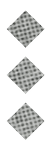 A black and white image of a circle with a red dot in the middle. Description generated by AI