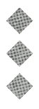 A black and white image of a circle with a red dot in the middle. Description generated by AI