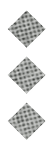 A black and white image of a circle with a red dot in the middle. Description generated by AI