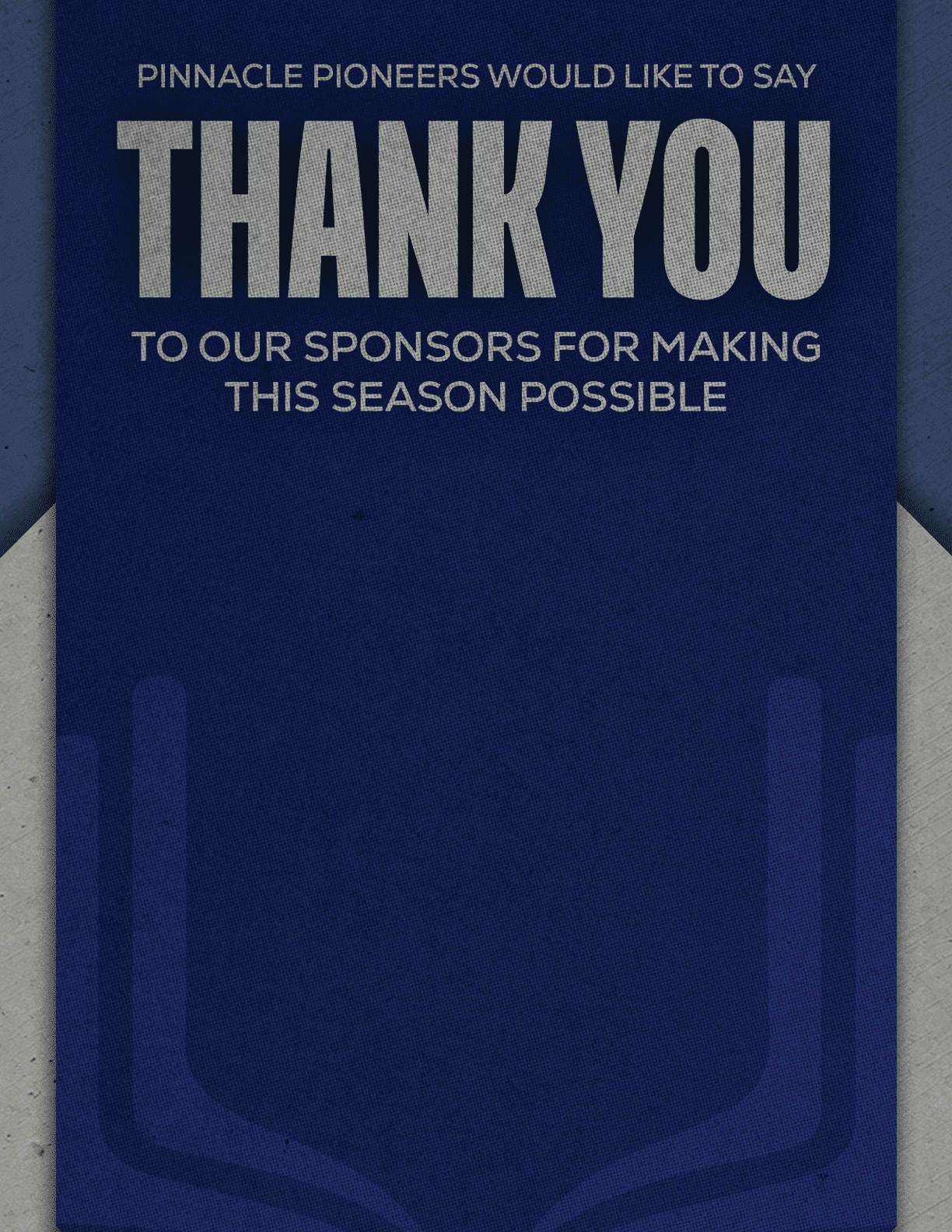 A blue and red banner with the words “Esterro Football" written on it. Description generated by AI