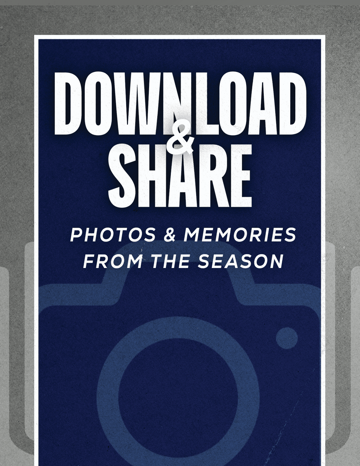 A red and blue poster with a camera on it. Description generated by AI
