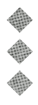 A black and white image of a circle with a red dot in the middle. Description generated by AI