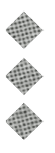 A black and white image of a circle with a red dot in the middle. Description generated by AI