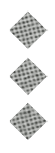 A black and white image of a circle with a red dot in the middle. Description generated by AI