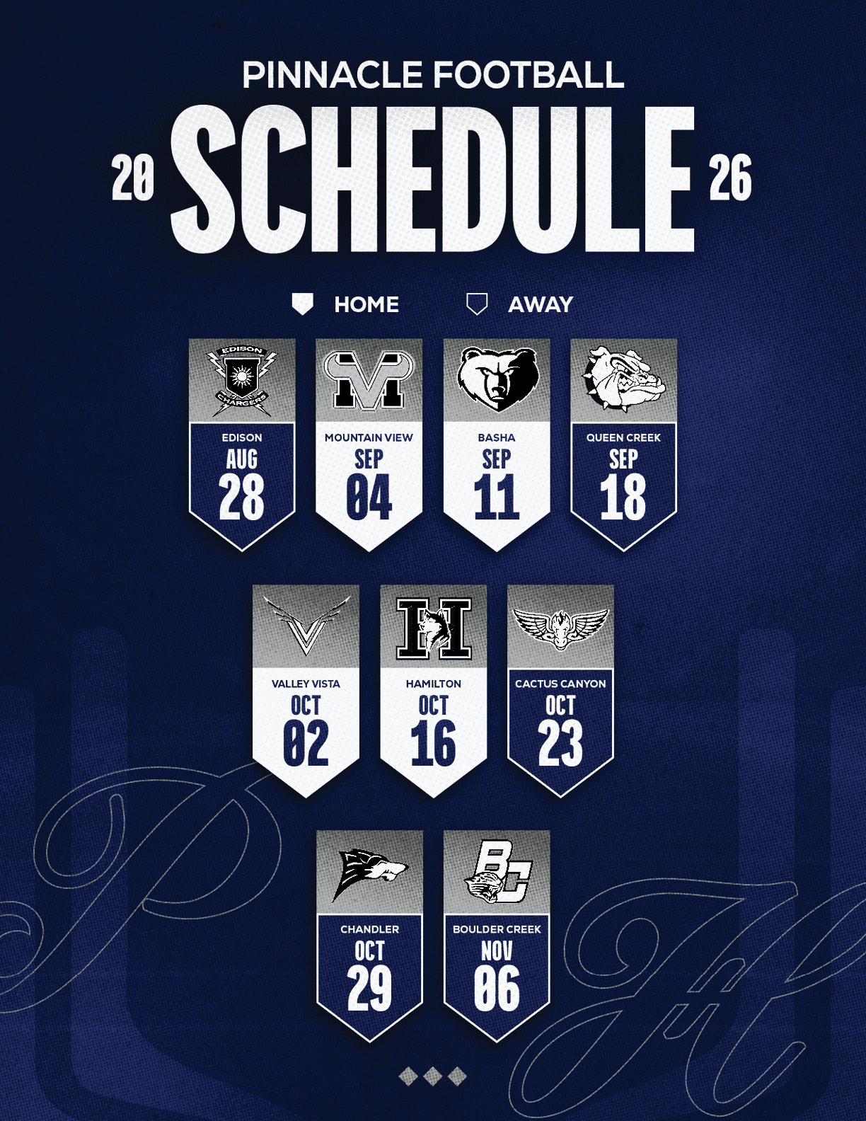 A football schedule for the 2014 season. Description generated by AI