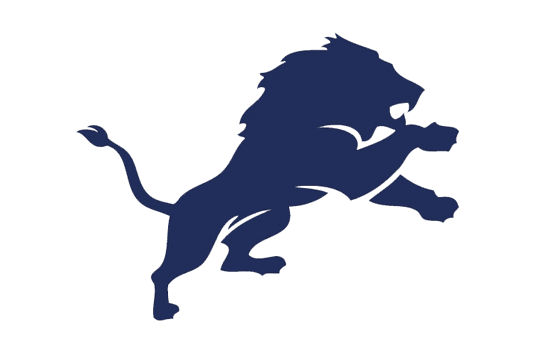 A blue and red logo of a cat with its mouth open. Description generated by AI