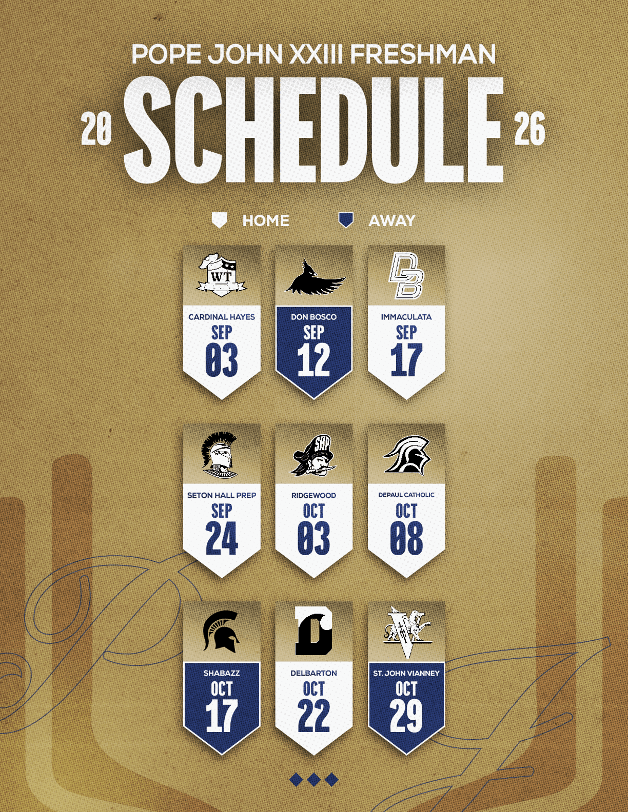 A football schedule for the 2014 season. Description generated by AI