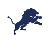 A blue and red logo of a cat with its mouth open. Description generated by AI
