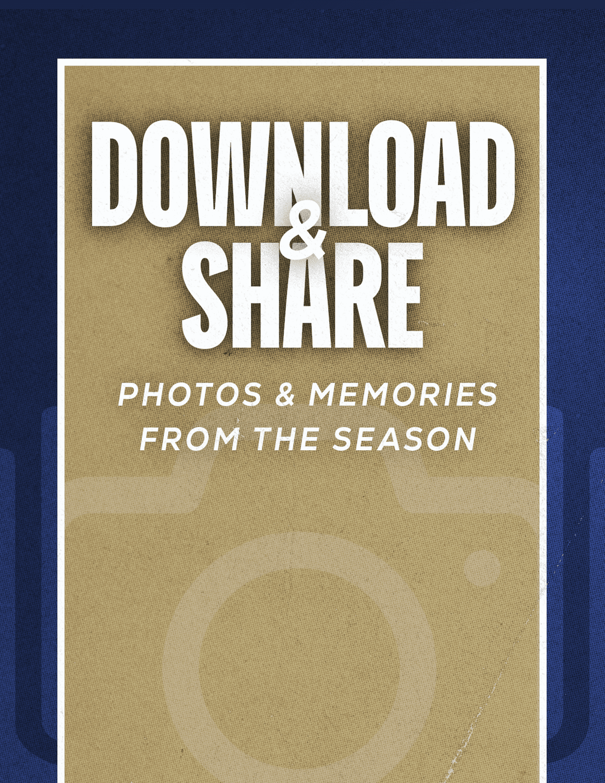 A red and blue poster with a camera on it. Description generated by AI