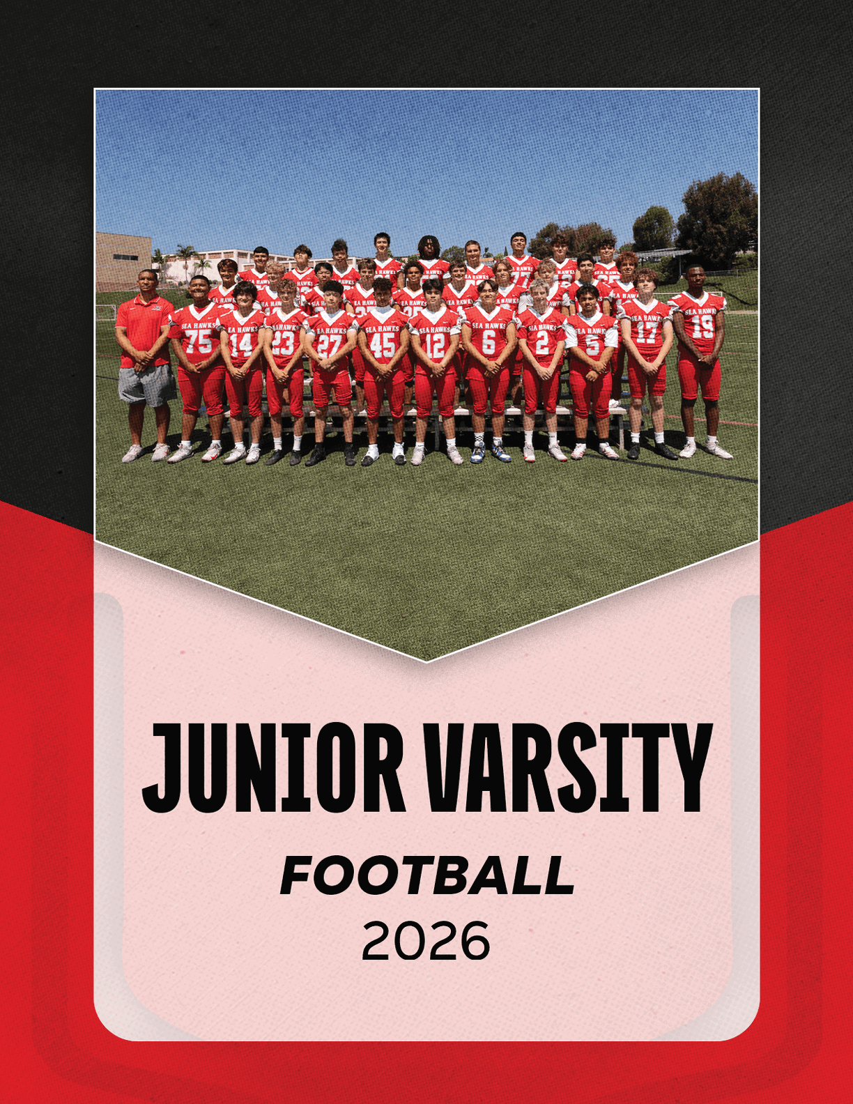 A group of football players sitting on a bench. Description generated by AI