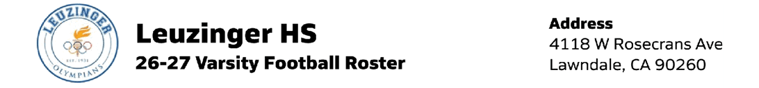 A list of players for the 2022-2023 season of the Arlington Eagles football team. Description generated by AI