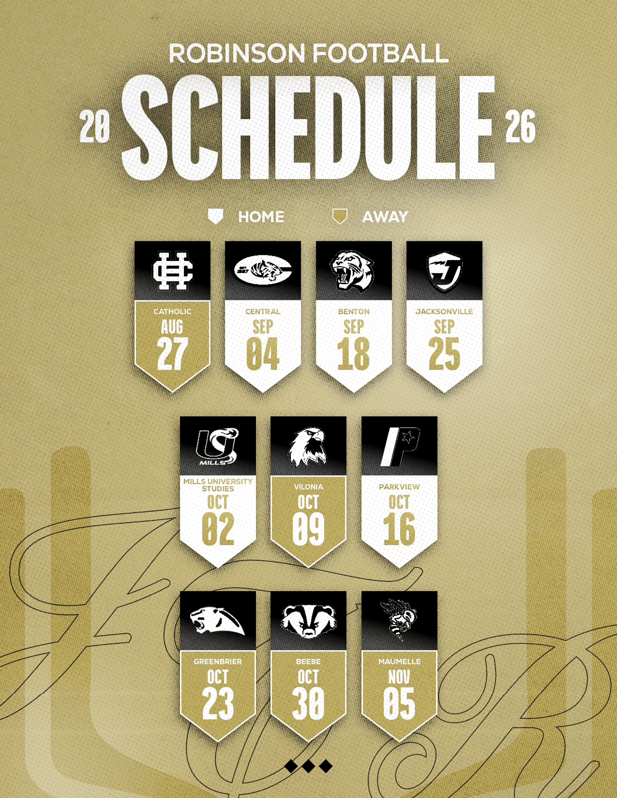 A red and white schedule for Sun Prairie East Football. Description generated by AI