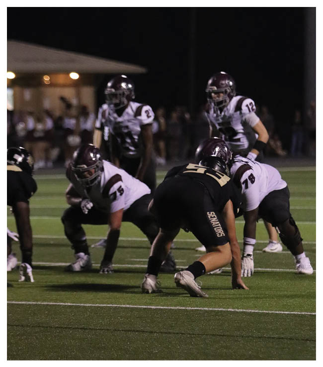 A football game is in progress with players on the field. One player is throwing a football while another player is trying to catch it. The players are wearing uniforms and are actively engaged in the game. AI generated content