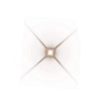 A yellow circle with a light shining in the middle. Description generated by AI