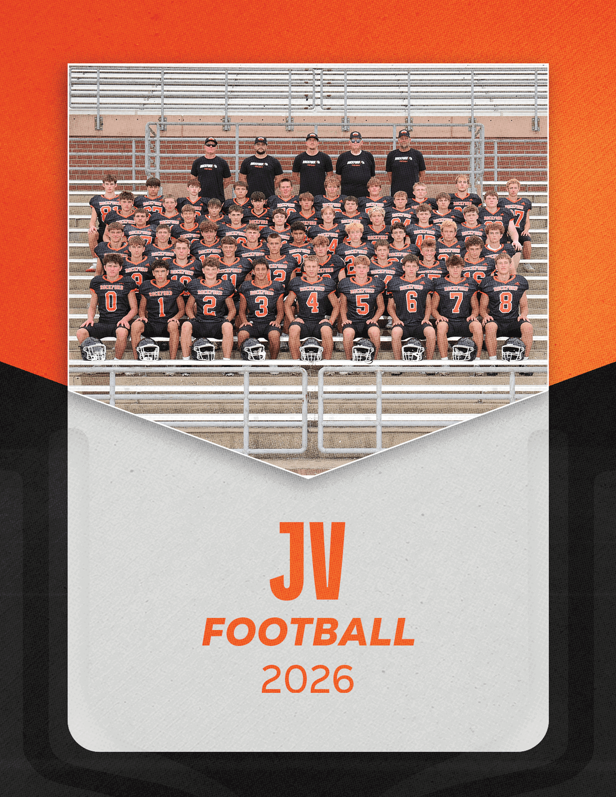 A group of football players sitting on a bench. Description generated by AI