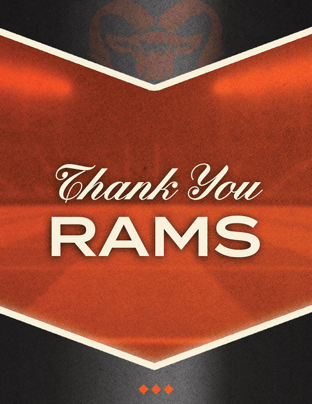 A green and gold sign that says Thank You Golden Eagles. Description generated by AI
