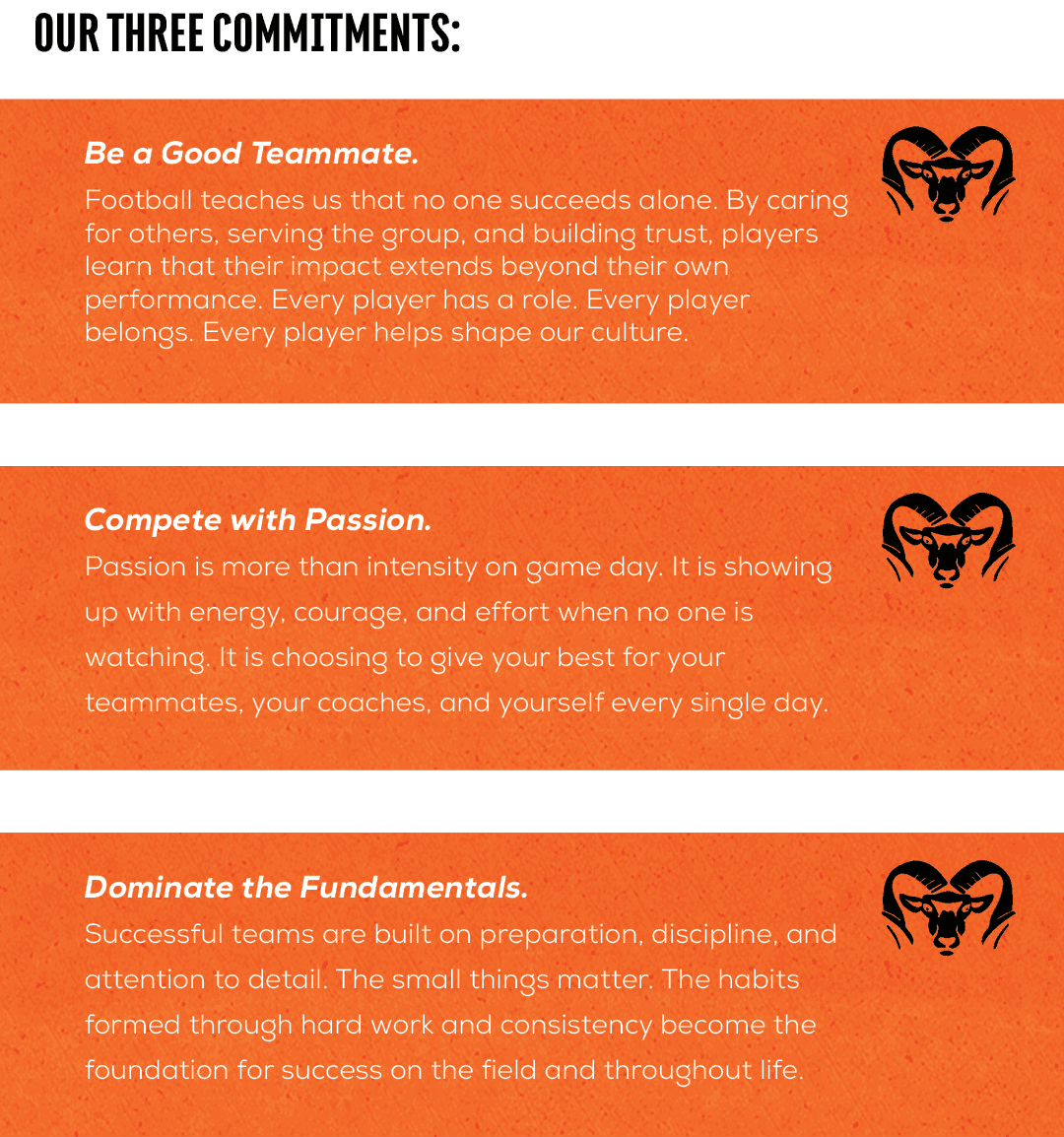 Our three commitments