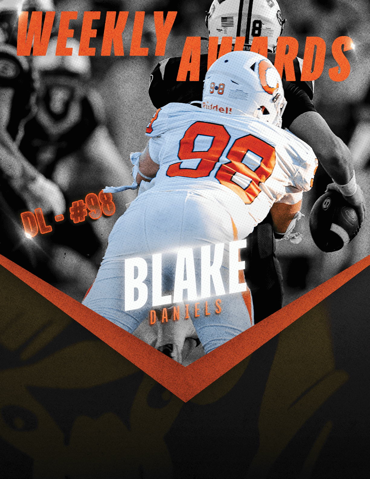 A football player in a black jersey with the number 15 on it. Description generated by AI