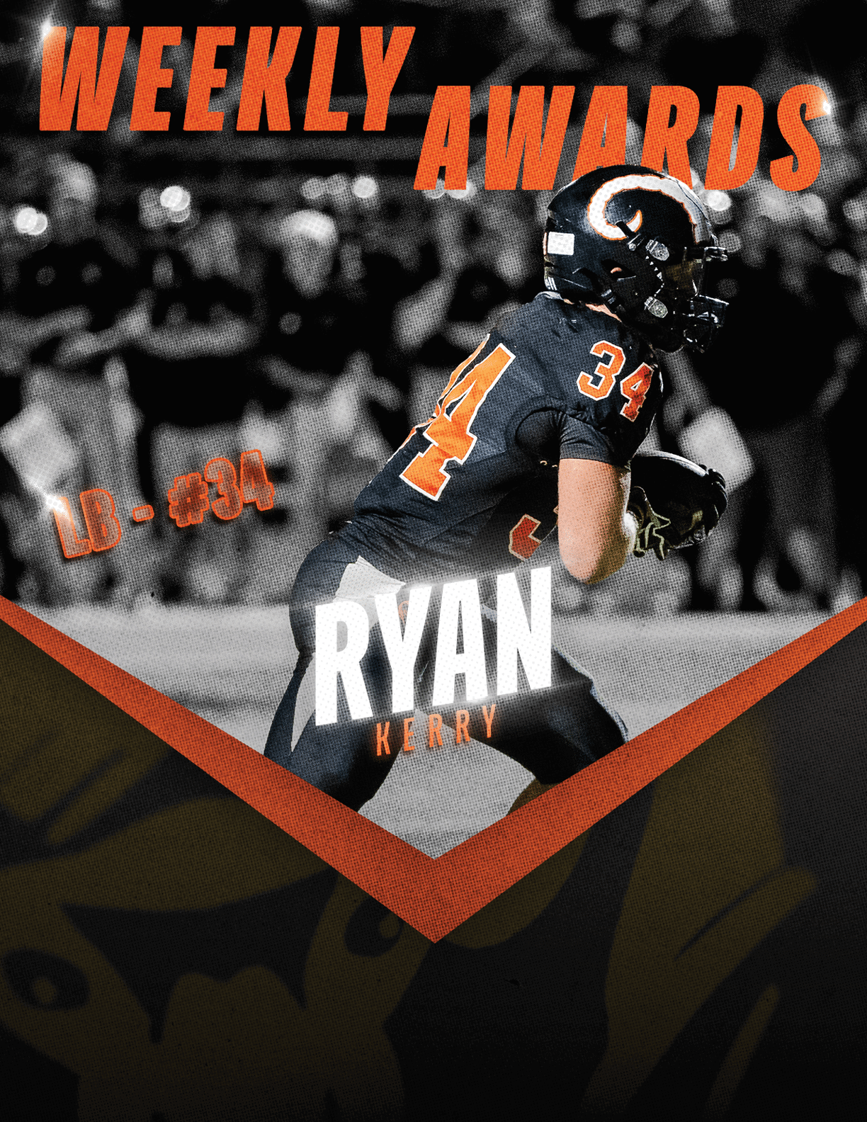 A football player in a black jersey with the number 15 on it. Description generated by AI