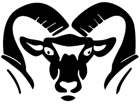 A green and gold eagle with the letters M and M on its chest. Description generated by AI