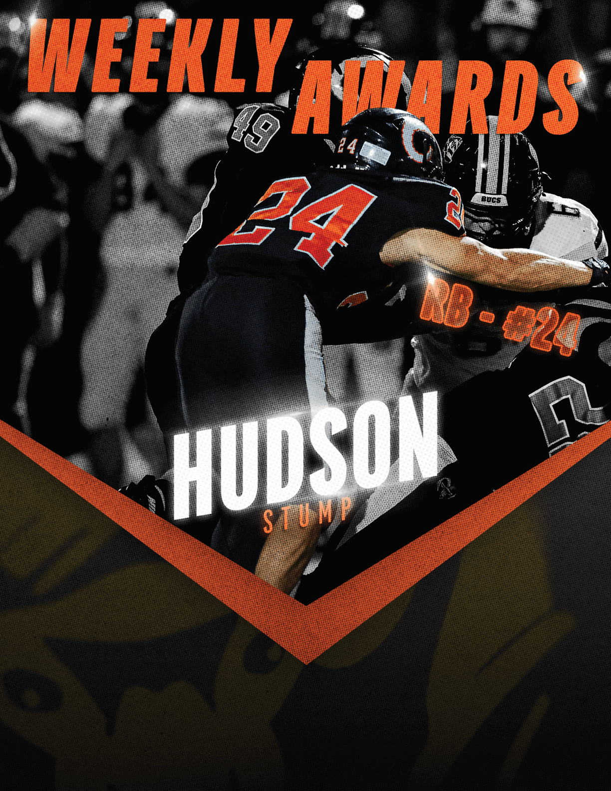 A football player in a black jersey with the number 15 on it. Description generated by AI