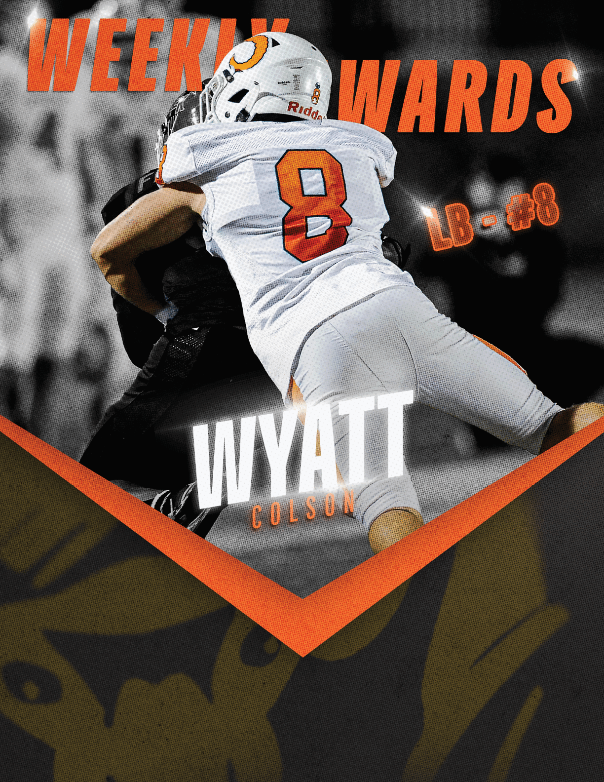 A football player in a black jersey with the number 15 on it. Description generated by AI