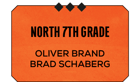 Oliver Brand Brad Schaberg ,north 7th grad