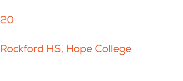 Total years coaching: 20 Previous experience playing: Rockford HS, Hope College