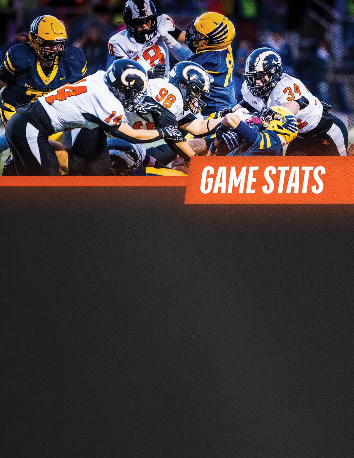 A green sign with the words “Game Stats" written on it. Description generated by AI