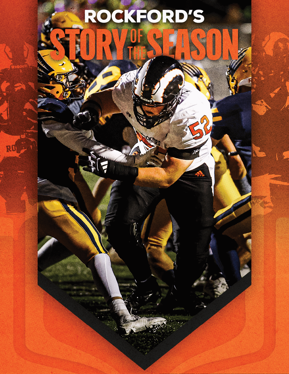 A group of football players huddled together. Description generated by AI