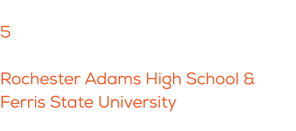Total years coaching: 5 Previous experience playing: Rochester Adams High School & Ferris State University