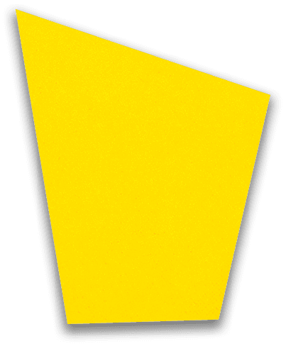 A dark, irregular pentagon shape with subtle diagonal stripes and a shadow on a white background. Description generated by AI