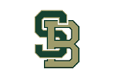 Interlocking dark green and beige letters S and B with a bold, blocky design. Description generated by AI