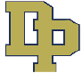 A stylized gold and navy blue interlocking letter logo combining the letters D and P. Description generated by AI