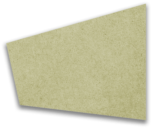 A trapezoid-shaped piece of textured beige paper with a subtle shadow on a white background. Description generated by AI