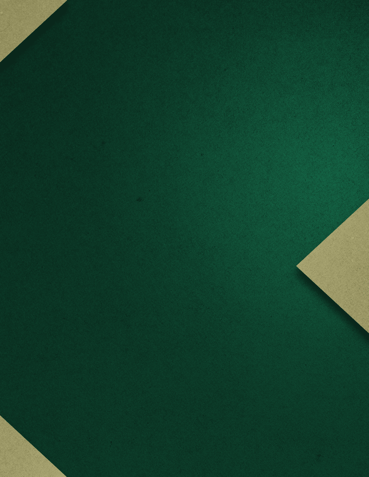 Green and white square with a triangle cut out. Description generated by AI