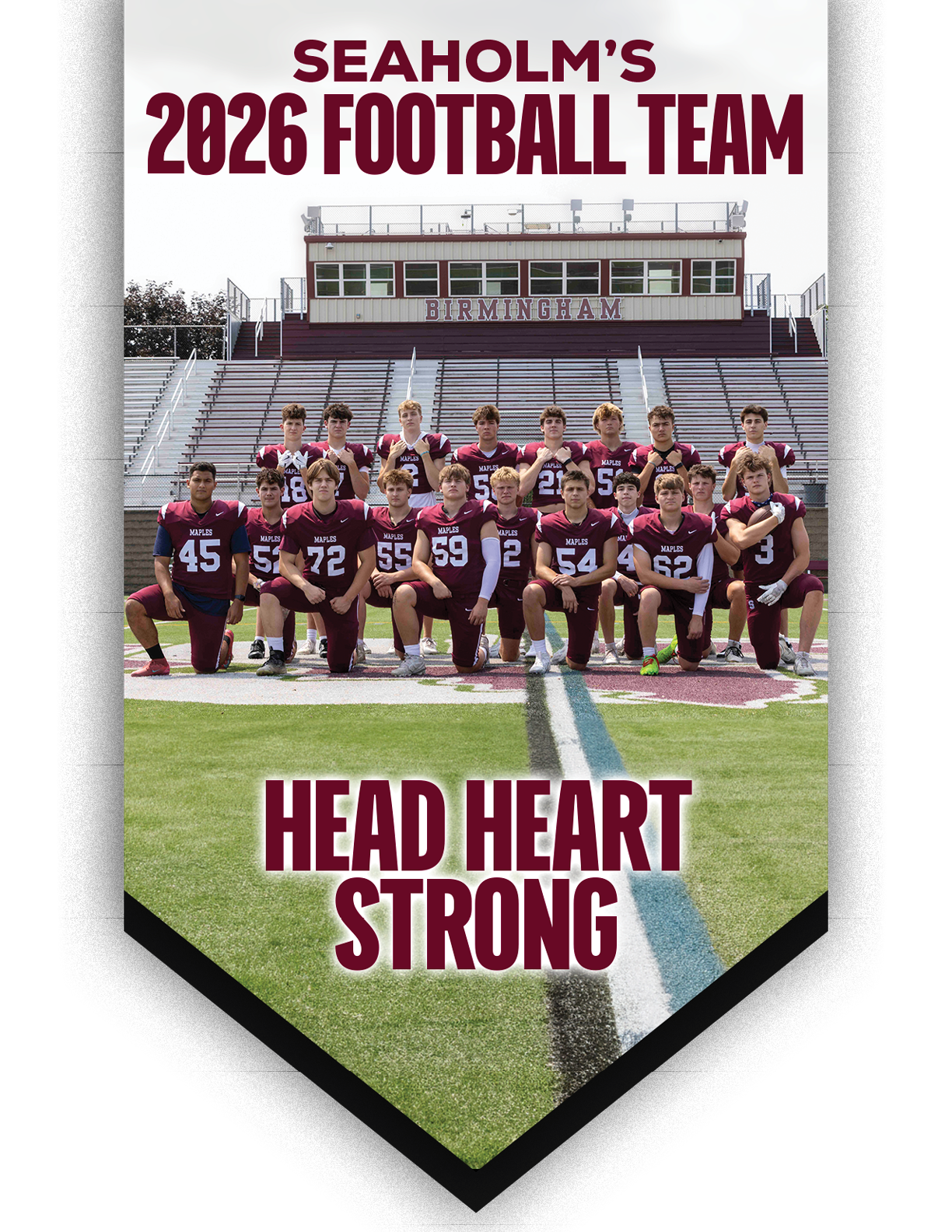 A group of football players huddled together. Description generated by AI