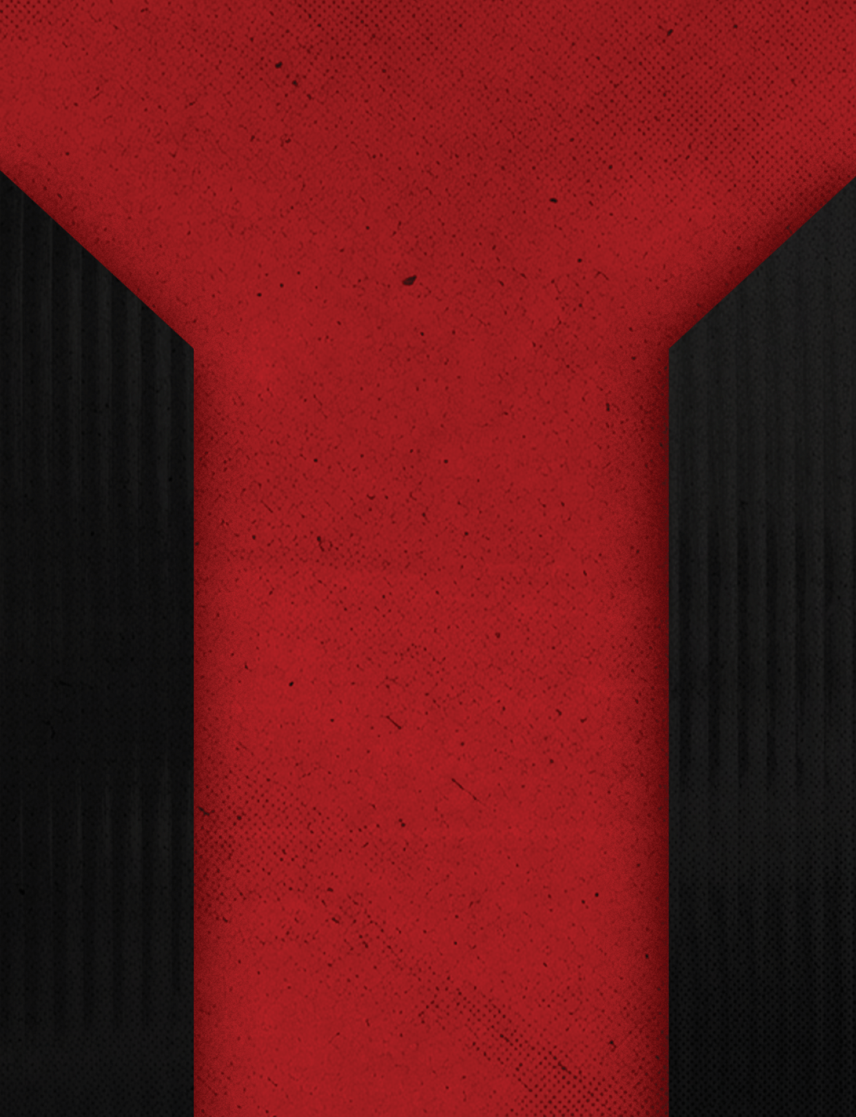Three black and red buildings. Description generated by AI
