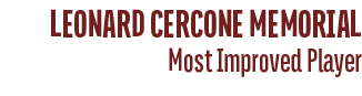 Most Improved Player,LEONARD CERCONE MEMORIA