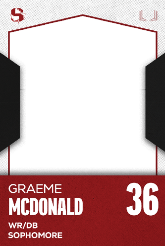 A red and white card with the name Jakob Martinez Jr. on it. Description generated by AI