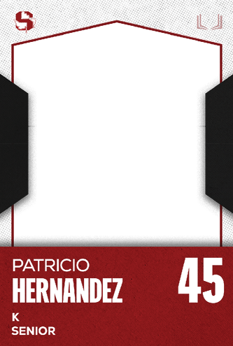 A red and white card with the name Jakob Martinez Jr. on it. Description generated by AI