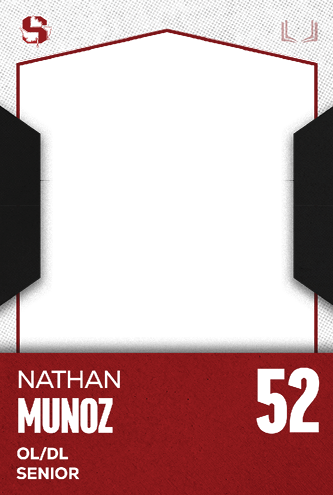 A red and white card with the name Jakob Martinez Jr. on it. Description generated by AI