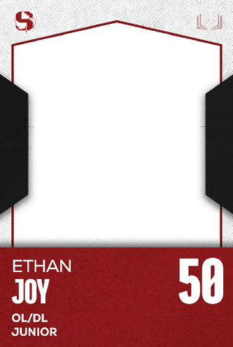 A red and white card with the name Jakob Martinez Jr. on it. Description generated by AI