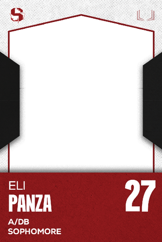 A red and white card with the name Jakob Martinez Jr. on it. Description generated by AI