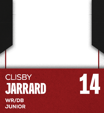 A red and white card with the name Jakob Martinez Jr. on it. Description generated by AI