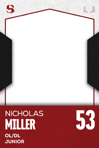 A red and white card with the name Jakob Martinez Jr. on it. Description generated by AI
